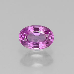 Safira violeta natural 0,72ct, corte oval, VS