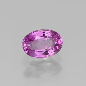 Safira violeta natural 0,72ct, corte oval, VS