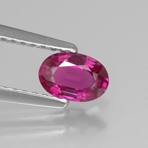 Safira violeta natural 0,56ct, corte oval, VVS