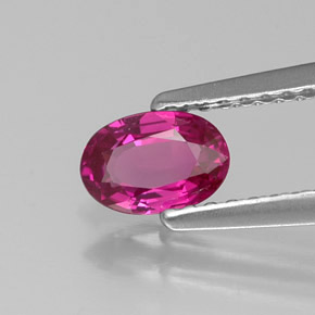 Safira violeta natural 0,56ct, corte oval, VVS