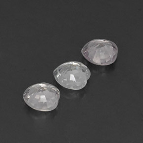 Pedras preciosas de safira branco natural de  ct, formato de coração, VVS