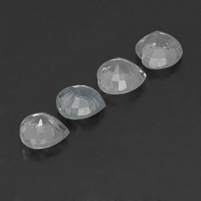 Pedras preciosas de safira branco natural de 1,23 ct, formato de coração, VVS-VS