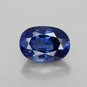 Safira azul natural 2,12ct, corte oval, VVS-VS