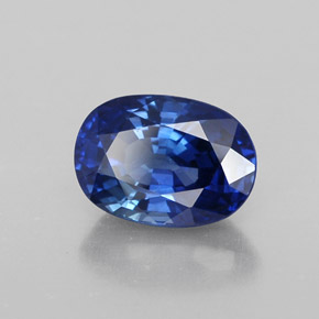 Safira azul natural 2,12ct, corte oval, VVS-VS