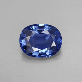 Safira azul natural 2,28ct, corte oval, VS