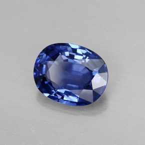 Safira azul natural 2,28ct, corte oval, VS