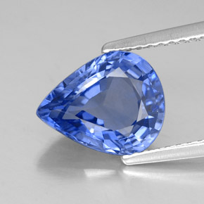Safira azul natural 3,07ct, formato de pêra, VS-SI