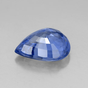 Safira azul natural 3,07ct, formato de pêra, VS-SI