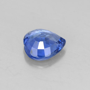 Safira azul natural 1,12ct, formato de coração, VVS