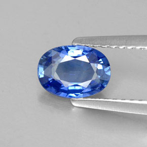 Safira azul natural 0,95ct, corte oval, VVS-VS