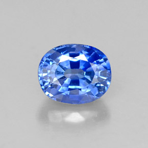 Safira azul natural 1,03ct, corte oval, VS