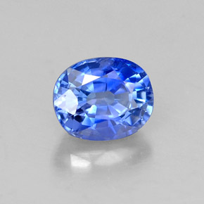 Safira azul natural 1,03ct, corte oval, VS