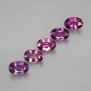 Pedras preciosas de safira roxo natural de  ct, corte oval, VVS-VS