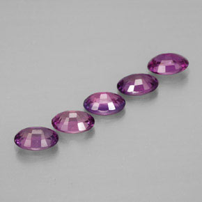 Pedras preciosas de safira roxo natural de  ct, corte oval, VVS-VS