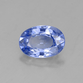 Safira azul natural 0,99ct, corte oval, VVS
