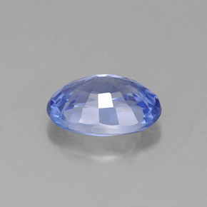 Safira azul natural 0,99ct, corte oval, VVS