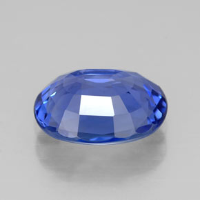Safira azul natural 2,73ct, corte oval, VVS