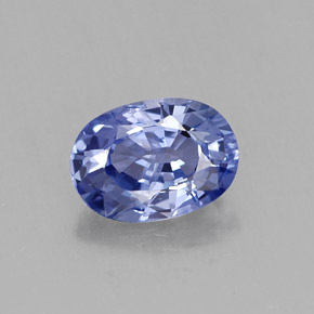 Safira azul natural 1,12ct, corte oval, VS
