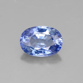 Safira azul natural 1,08ct, corte oval, VS