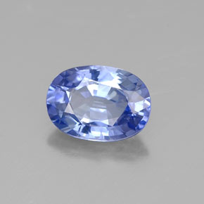 Safira azul natural 1,08ct, corte oval, VS