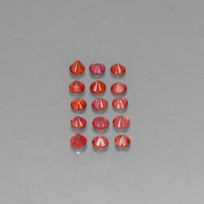 Pedras preciosas de safira laranja natural de  ct, corte redondo, VVS-VS