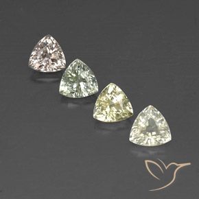 Pedras preciosas de safira multicolorido natural de 2,67 ct, trillion, VVS-VS