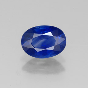 Safira azul natural 1,07ct, corte oval, VVS-VS