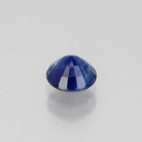 Safira azul natural 0,73ct, corte redondo, VS