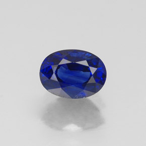 Safira azul natural 0,75ct, corte oval, VS