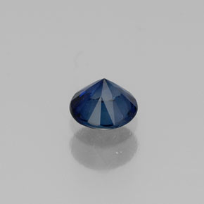 Safira azul natural 0,37ct, corte redondo, VVS