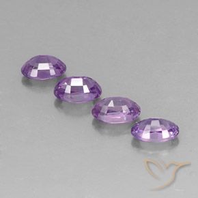 Pedras preciosas de Safira Violeta Claro-Médio natural de 2.61 ct, oval, VVS-VS
