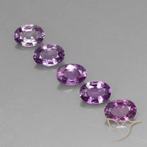 Pedras preciosas de Safira Roxo profundo natural de 2.98 ct, oval, VVS-VS