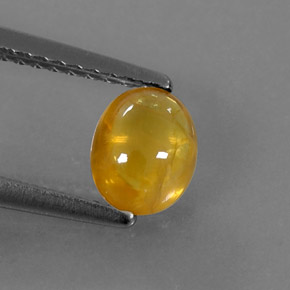 Safira amarelo natural 0,97ct, transparente, transparente/translúcido