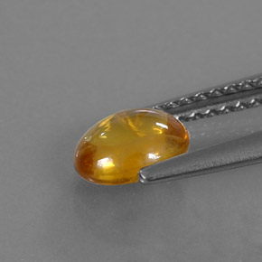 Safira amarelo natural 0,97ct, transparente, transparente/translúcido