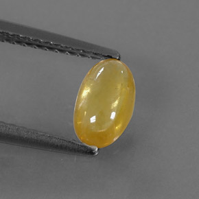 Safira amarelo natural 0,85ct, transparente, transparente/translúcido
