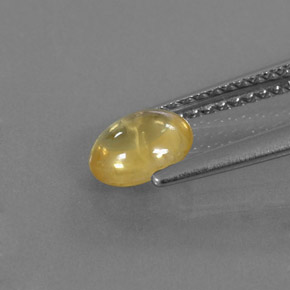 Safira amarelo natural 0,87ct, transparente, transparente/translúcido