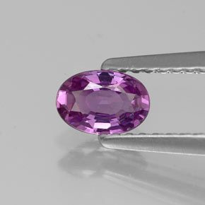 Safira violeta natural 0,55ct, corte oval, VVS-VS
