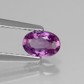 Safira violeta natural 0,55ct, corte oval, VVS-VS
