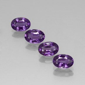 Pedras preciosas de safira violeta natural de  ct, corte oval, VVS-VS