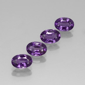 Pedras preciosas de safira violeta natural de  ct, corte oval, VVS-VS