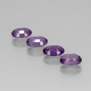 Pedras preciosas de safira violeta natural de  ct, corte oval, VVS-VS