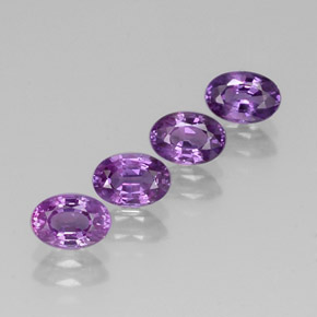 Pedras preciosas de safira violeta natural de  ct, corte oval, VVS-VS