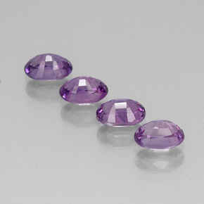 Pedras preciosas de safira violeta natural de  ct, corte oval, VVS-VS