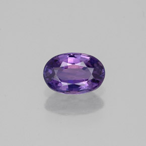 Safira violeta natural 0,59ct, corte oval, VS
