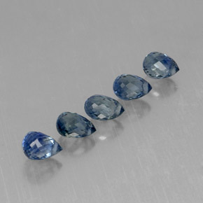 Pedras preciosas de safira azul natural de  ct, briolete, VVS-VS