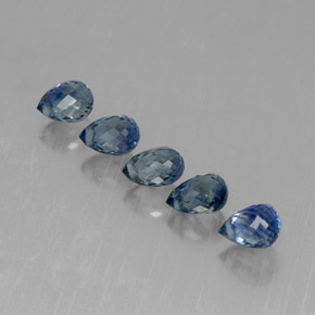 Pedras preciosas de safira azul natural de  ct, briolete, VVS-VS