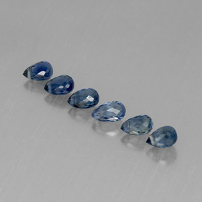 Pedras preciosas de safira azul natural de  ct, briolete, VVS-VS
