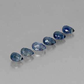 Pedras preciosas de safira azul natural de  ct, briolete, VVS-VS