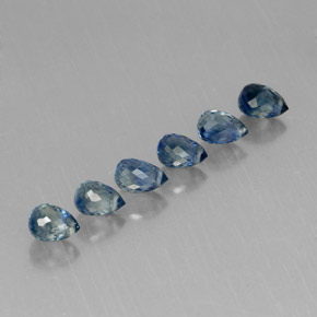 Pedras preciosas de safira azul natural de  ct, briolete, VVS-VS