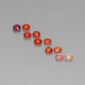 Pedras preciosas de safira multicolorido natural de  ct, corte redondo, VVS-VS
